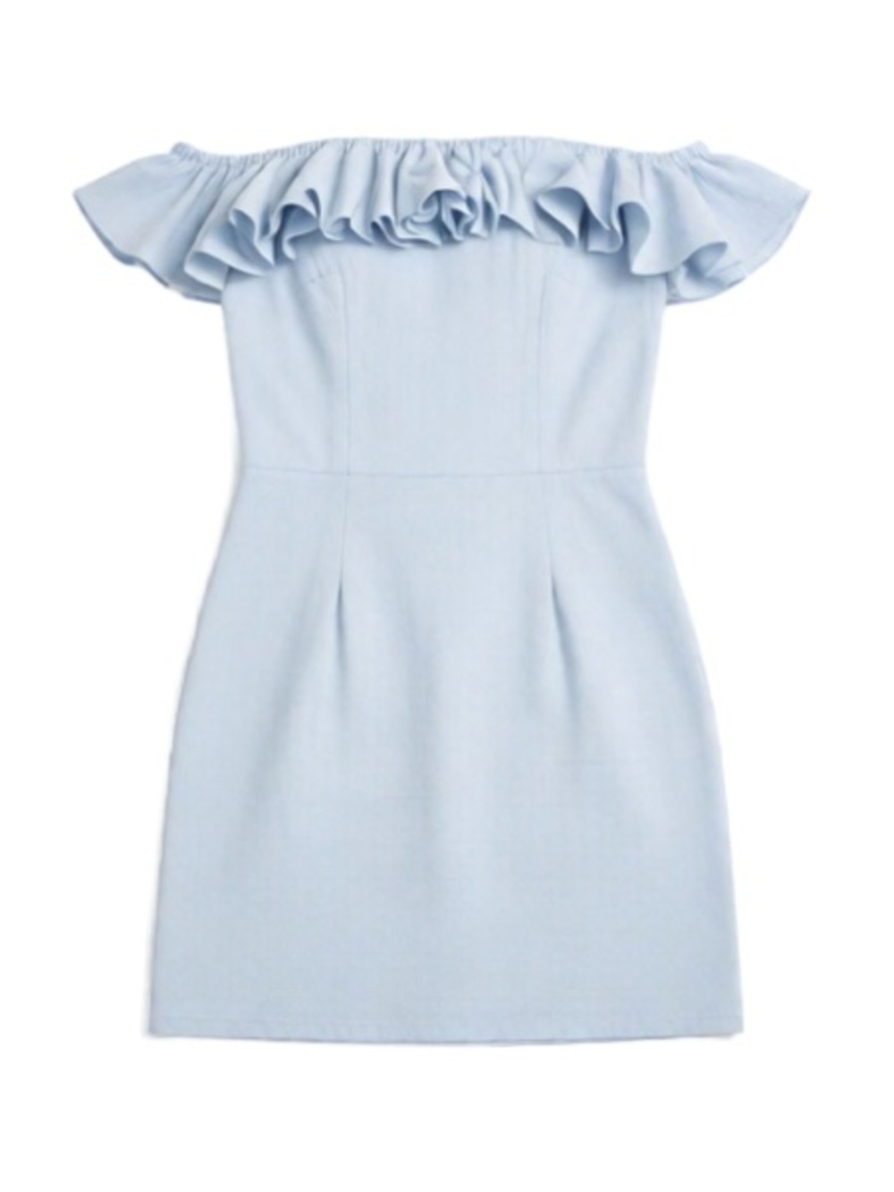French Connection Whisper Light Ruffled Off-the-Shoulder Dress